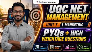 UGC NET Management | Unit 7 | Marketing | PYQs + High Weightage Questions🎯