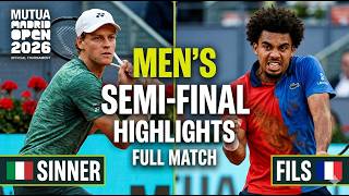 Jannik Sinner Vs Arthur Fils Semifinal Madrid 2026   Match Highlights