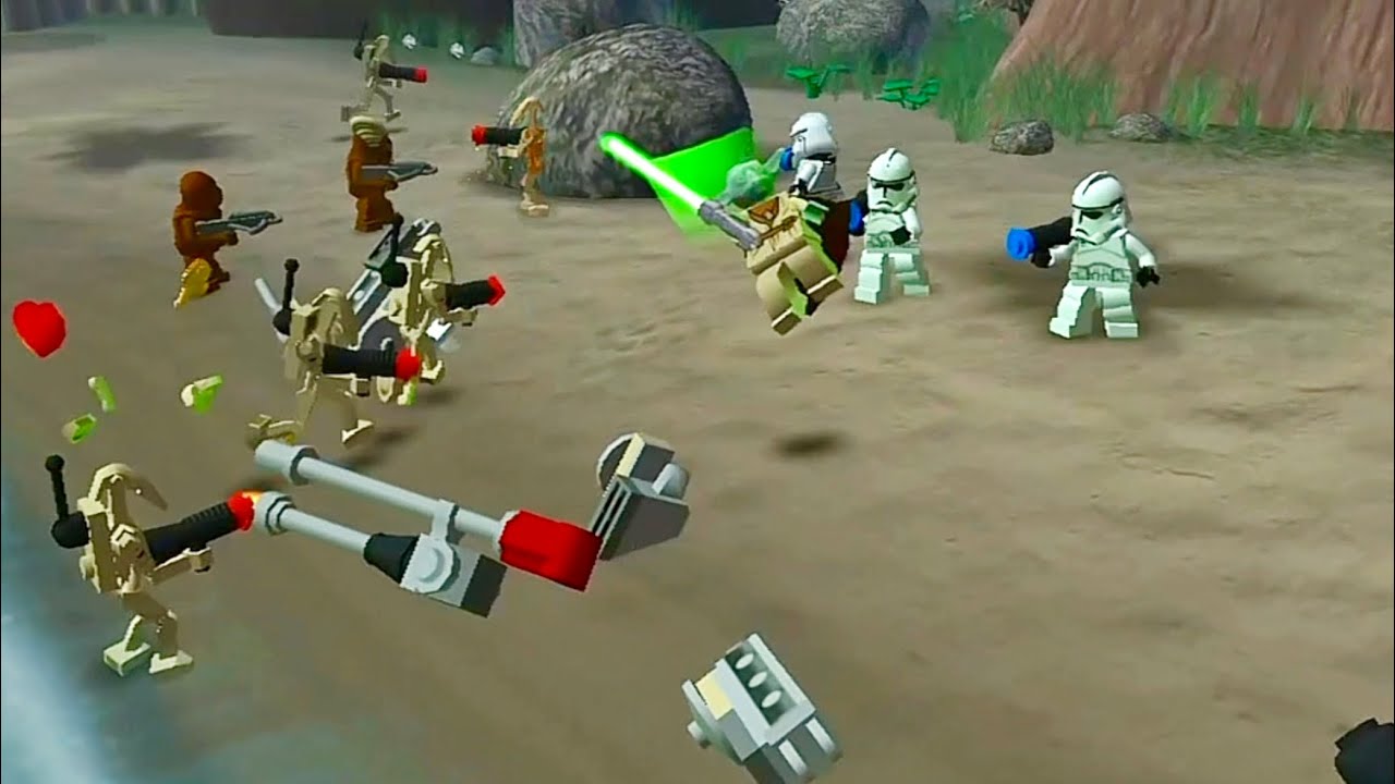 Even in Lego, Yoda destroys clones, droids & AT-ST!