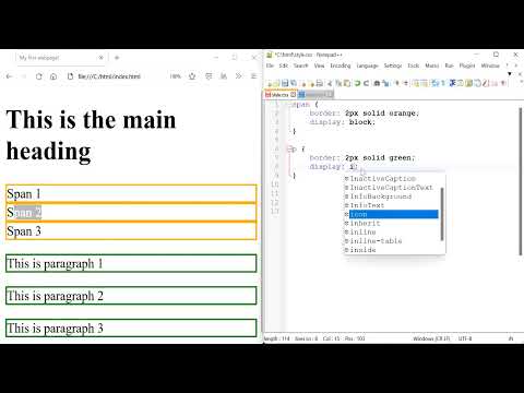HTML and CSS (part 28): Inline vs block elements and the display property