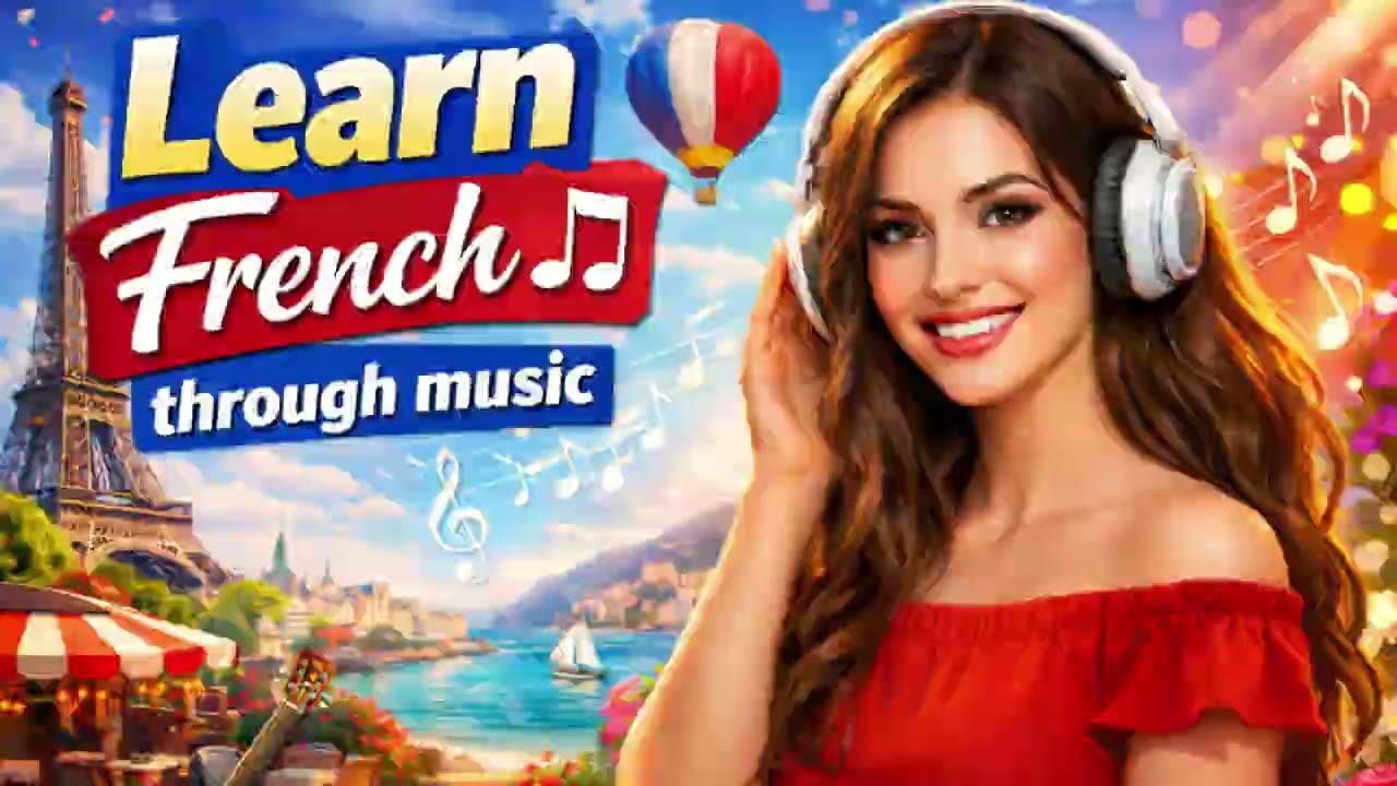 French Song for Beginners A2–B1 with English Subtitles | Learn French Through Songs | 