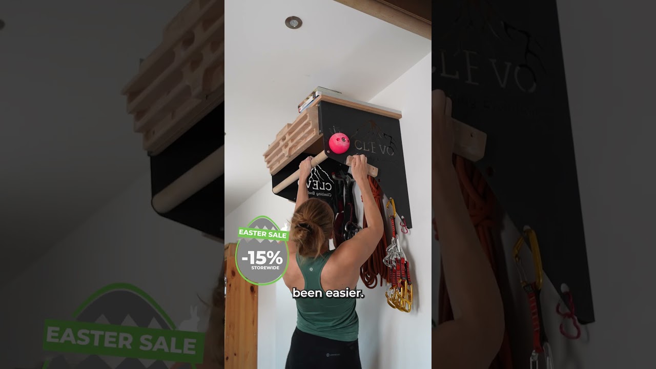 Climbing strength training at home with Clevo Climbing Modules