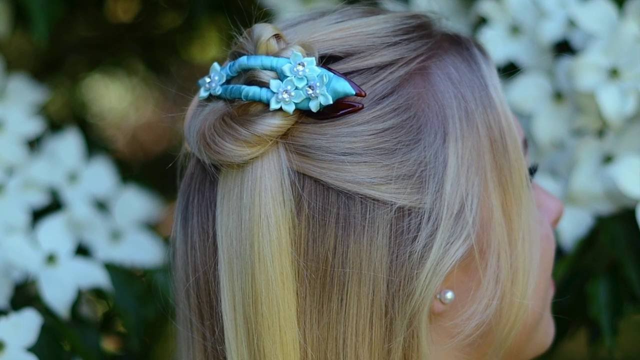 Ribbon wrap hair clip tutorial YouTube