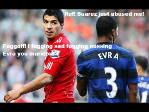 Luis Suarez and Patrice Evra race row. Luis Suarez handed 8 match ban, Luis Suarez racism claim