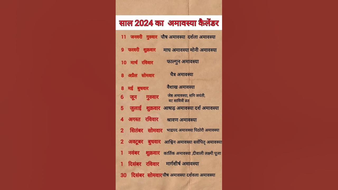 2024 Amavasya calendar 2024 Amavasya Date ; Amavasya kab hai 2024