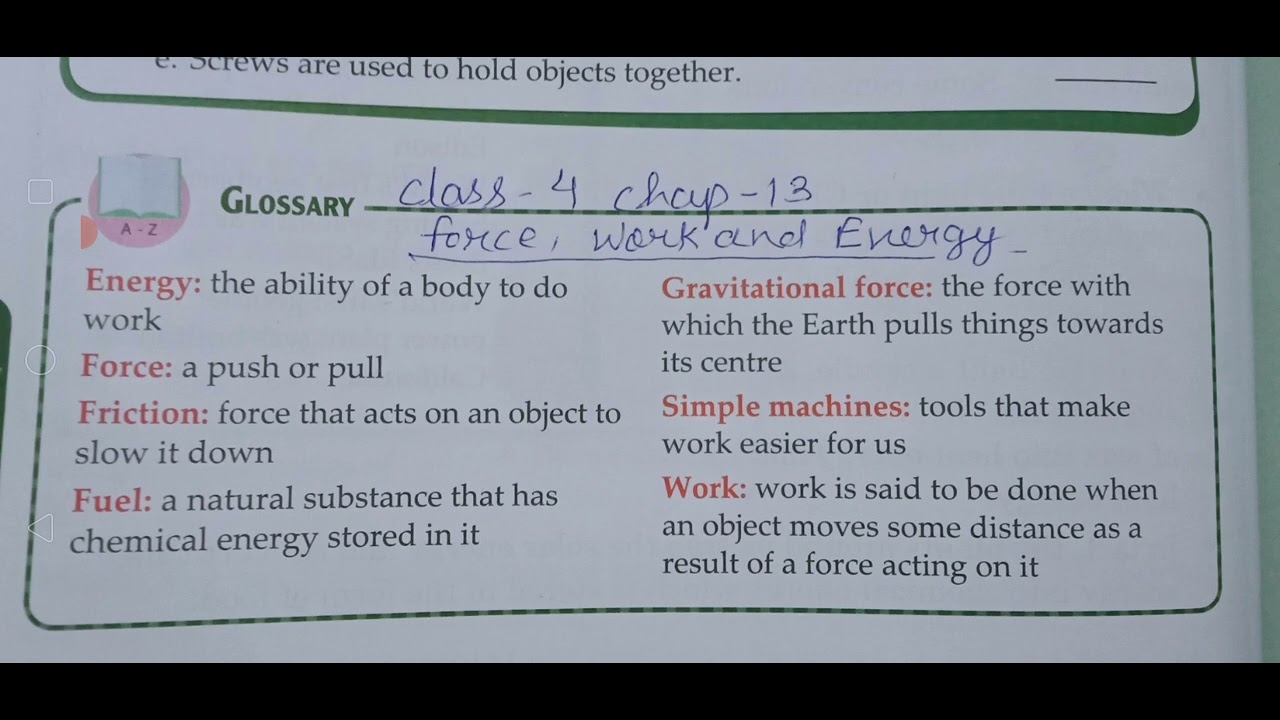 CBSE_CLASS-4_ SCIENCE_CHAP-4_FORCE, WORK AND ENERGY (19 JAN) - YouTube