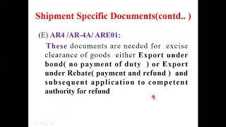 Export documentation Part2