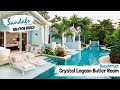 Beachfront Crystal Lagoon Swim-up Butler Room SBT | Sandals Halcyon Beach, St Lucia | Tour &amp; Review