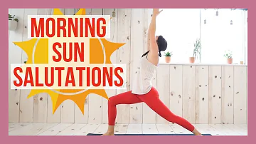 15 min Morning Sun Salutations Yoga Flow - Yoga with Kassandra
