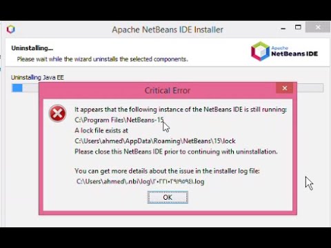 How To Uninstall Netbeans Can't Uninstall Netbeans Lock File