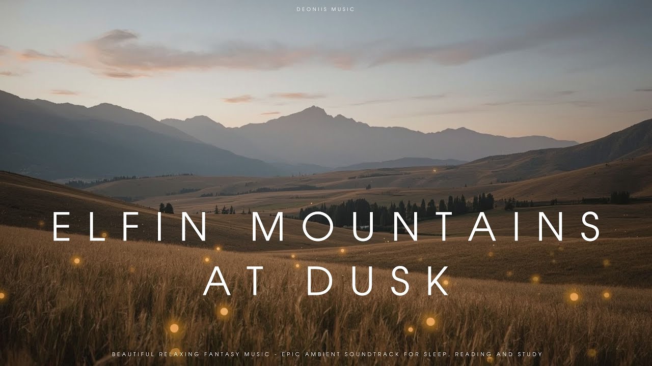Elfin Mountains at Dusk — Warm Ambient Music with Fireflies & Golden Wheat Fields