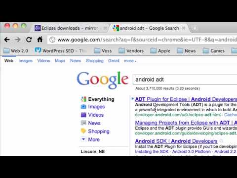 Android Application Development Tutorial   2   Installing Eclipse and Setting up the ADT