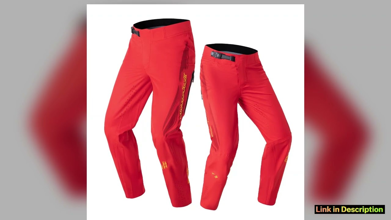 NEW Mountain Bike Pants Cycling Running with Zippered Pocket Outdoor Sports Apparel MTB Motocross