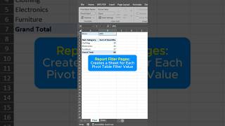 Pivot Table Hidden Trick: Report Filter Pages. #ExcelTips #PivotTable #DataAnalysis