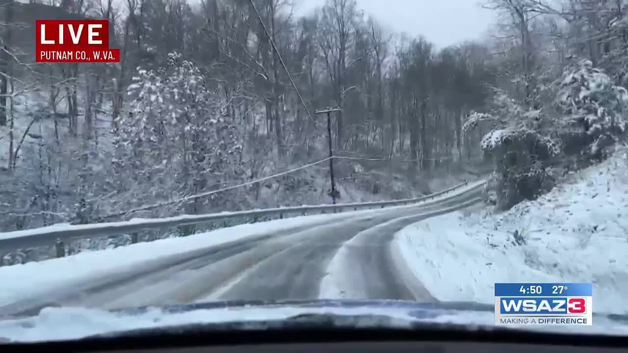 Snow leads to slick travel - YouTube
