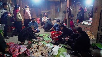 ĐÁM CƯỚI 100 MÂM CỦA NGƯỜI DAO ĐỎ KHE VÁC - VĂN CHẤN - YÊN BÁI. ĂN CHỌN COMBO MƯA , RÉT