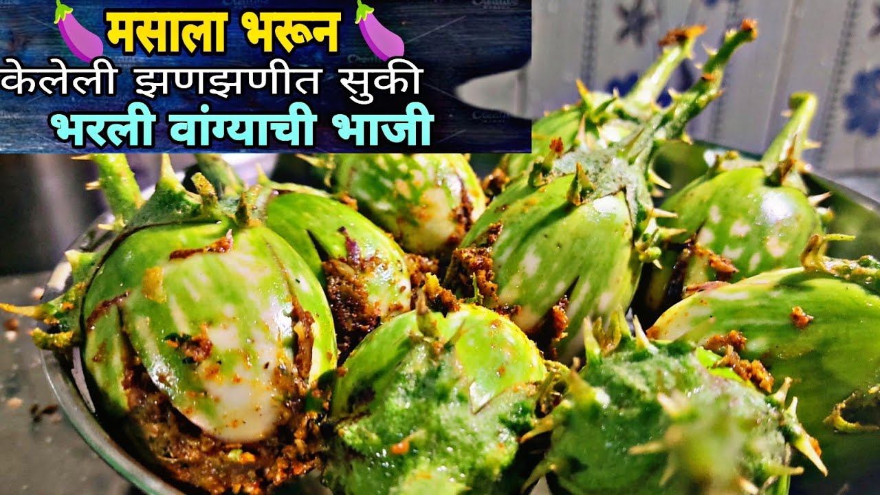 मसाला भरून केलेली झणझणीत सुकी भरताची वांगी रेसिपी,करा या पद्धतीने चवीला खूप टेस्टी लागते, vangibhaji
