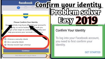 HOW TO SOLVE CONFIRM YOUR IDENTITY PROBLEM 2019 | Please confirm your identity | By shahid tricker