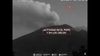 🌋 #POPOCATÉPETL | ¡Con actividad y objetos circulando! El #Volcán #EnVivo