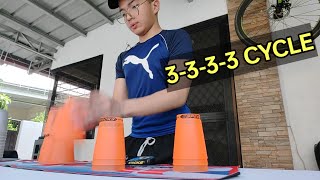 Sport Stacking Freestyle: 3-3-3-3 Cycle in 6.440 Seconds! (2025)