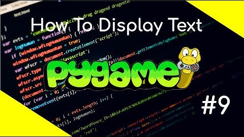 How To Display Text In Pygame! || FH Coding