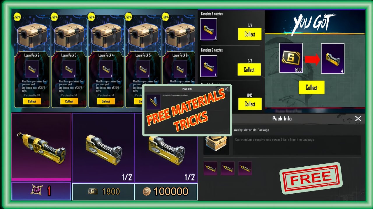 UNLIMITED MATERIALS AND MINI MATERIALS TRICK IN BGMI SUPER EVENT