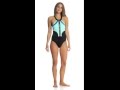 La Blanca Technicolor Zip Front One Piece Swimsuit SwimOutlet Com mp3