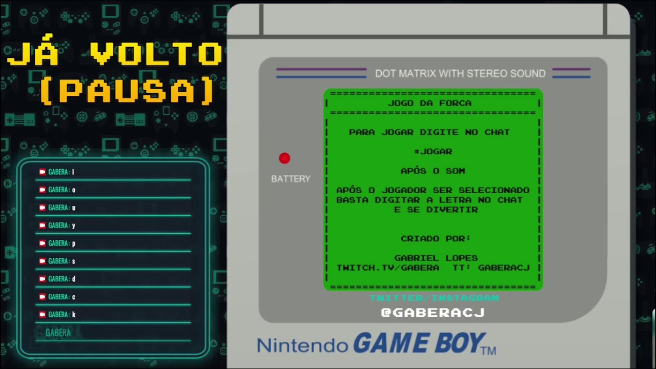 Jogo da Forca em Python v3 Twitch API - Pokémon