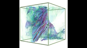 Volume rendering of a Plasmoid unstable current sheet at the interface of the cold and warm ISM