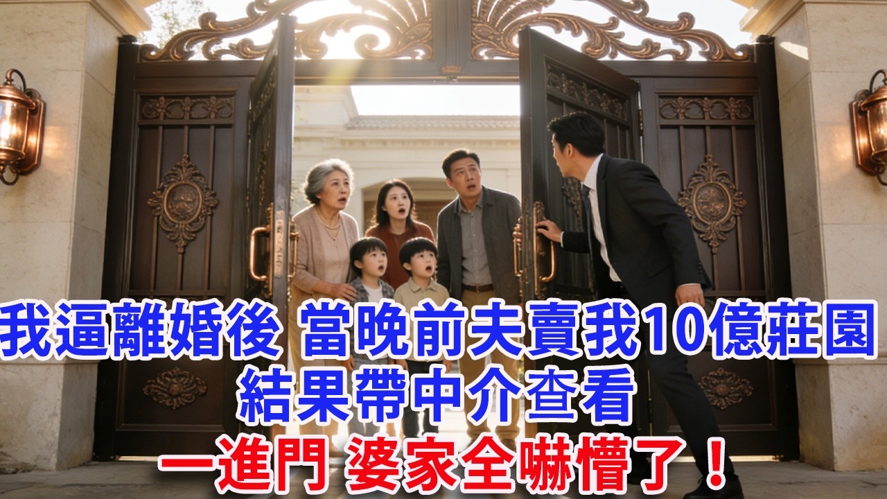 【满分爽文】我被逼離婚後 當晚前夫迫不及待地準備賣我10億莊園 結果帶中介查看 一進門 婆家全嚇懵了！#婆媳 #家庭 #情感故事 #晚年生活 #為人處世 #生活經驗 #情感