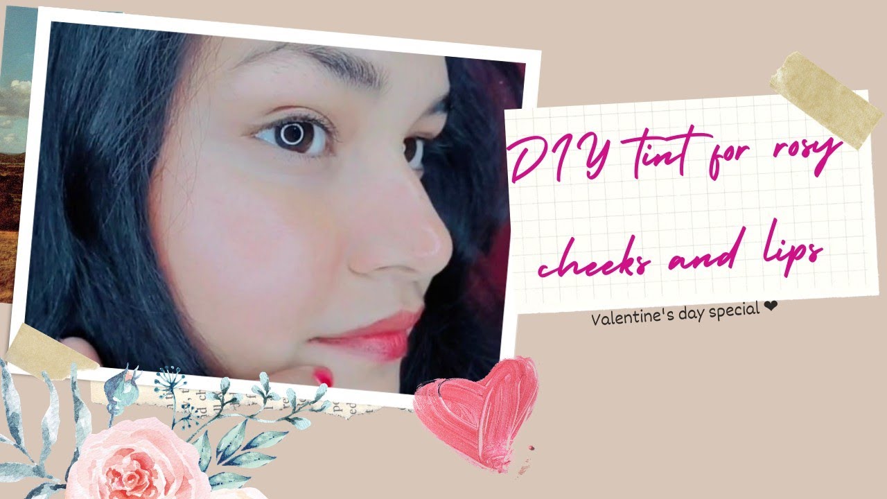 Lip and cheek tint homemade tint with simple 4 ingredients 🤩 best