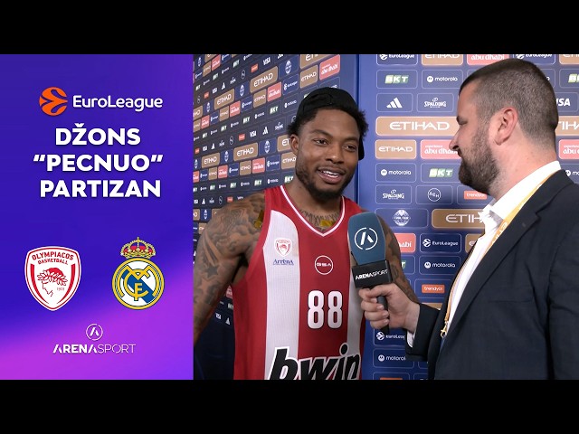 Džons "pecnuo" Partizan: Hteo sam da odem negde gde me cene | Olympiacos - Real Madrid | 24.05.2026.