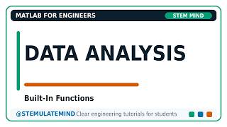 MATLAB Data Analysis Functions Practice Exercise 3.6 | Built-In Functions