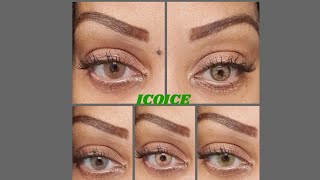 Trying Brown Colored Contact Lenses on Brown Eyes! |  Ft. ICOICE