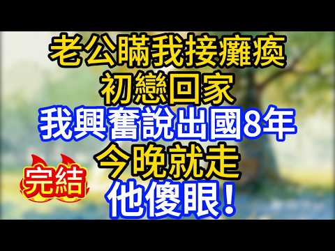 老公瞒我接瘫痪初恋回家，我兴奋说出国8年，今晚就走，他傻眼！