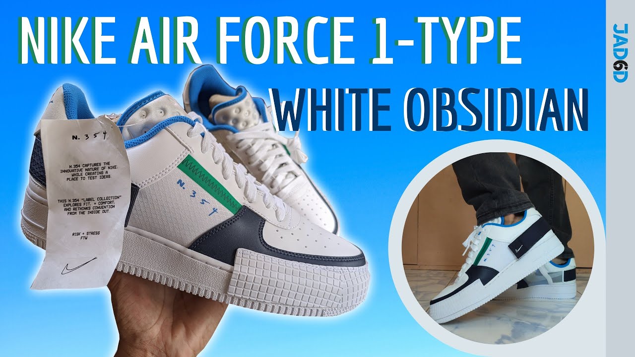 Nike Air Force 1-Type White/Obsidian 