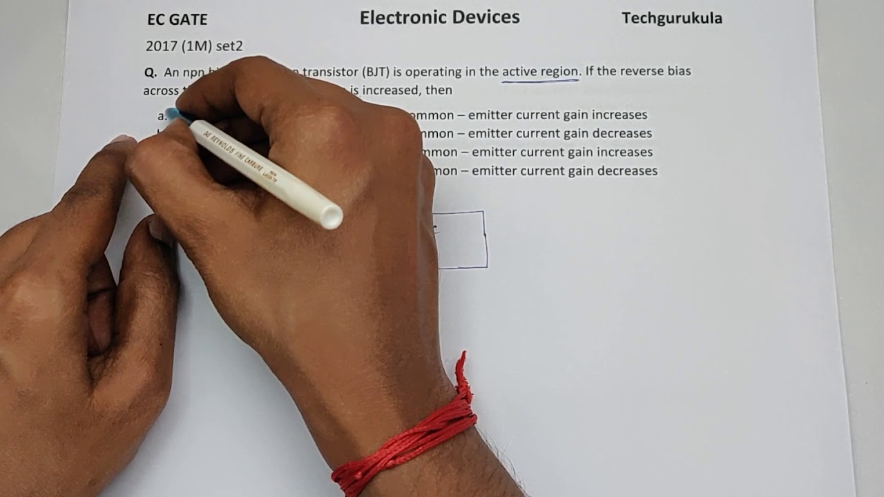 EC GATE 2017 1M - BJT