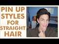 EASY PIN UP  styles for STRAIGHT hair || Fitfully Vintage