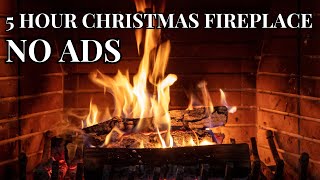 NO MID ROLL ADS 5 Hour Christmas Fireplace Scene Background Music Ambience Cosy Smooth Jazz Lo-Fi