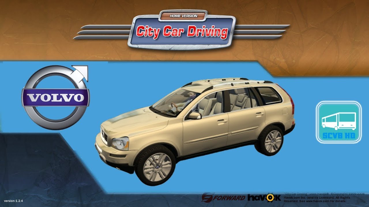 Volvo city car driving Volvo city car driving