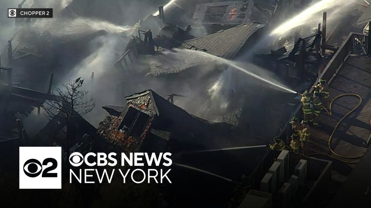 Fire Island home destroyed in blaze - YouTube