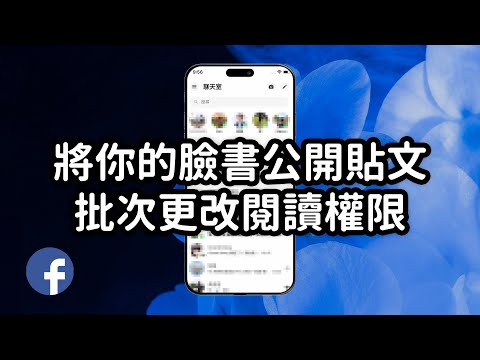 【FB教學】一鍵批次將你全部的臉書公開貼文，設成只限好友觀看