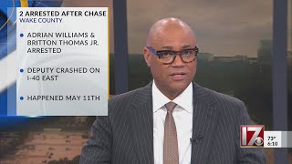 Two arrested after chase in Wake County