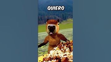 Thumbnail of CAPIBARA COMIENDO LENTEJAS PERO SU MADRE LE TIRA LA CHANCLA