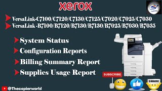 How To Print Billing Summary Report in Xerox VersaLink C7100 Series || Xerox VersaLink Print Report