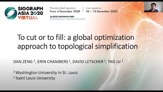 To cut or to fill: A global optimization approach to topological simplification (SIGGRAPH Asia 2020)