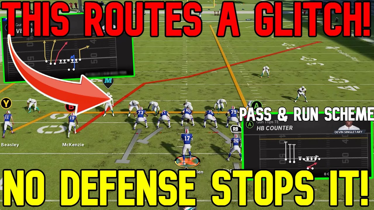 🚨UNSTOPPABLE GLITCH ROUTE🚨 No Defense Stops It! 4 Play Pass & Run Scheme, Madden NFL 22 Offense Tips