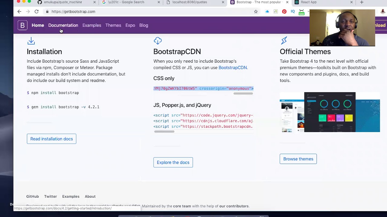 react quotes app - YouTube