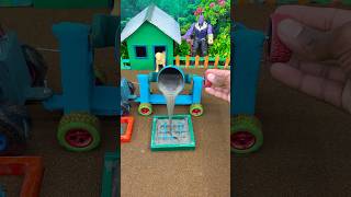 Mini Tractor Making Cement Pillar 🚜 | Real Working DIY Construction Machine#shorts#youtubeshorts