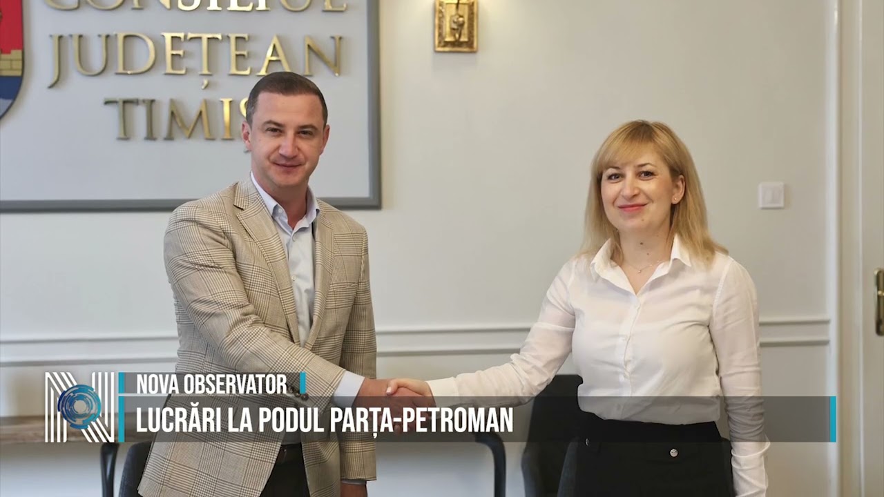 Lucrări la podul Parța-Petroman 